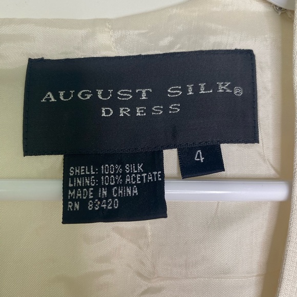 Vintage 90s August Silk Spring Floral Dress - Picture 3 of 4